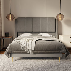 Brinley Fabric Bed Frame (Water Repellent & Pet friendly) by Somnuz KH