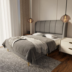 Brinley Fabric Bed Frame (Water Repellent & Pet friendly) by Somnuz KH