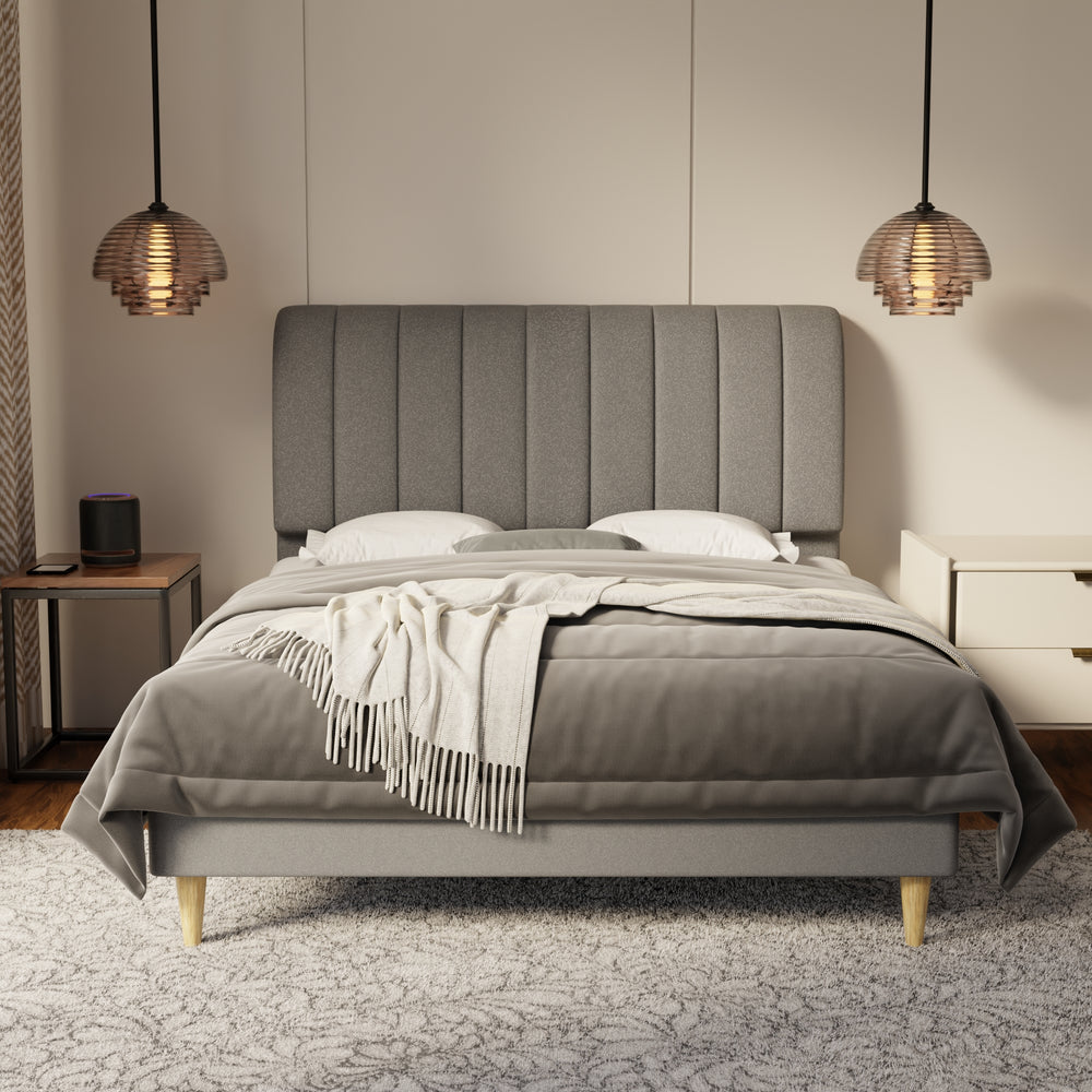 Kuro Fabric Bed Frame (Water Repellent & Pet friendly) by Somnuz KH