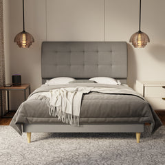 Haldor Fabric Bed Frame (Water Repellent & Pet friendly) by Somnuz KH