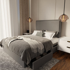 Shiro Fabric Drawer Bed Frame (Water Repellent & Pet friendly) by Somnuz KH