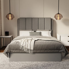 Asteron Fabric Drawer Bed Frame (Water Repellent & Pet friendly) by Somnuz KH