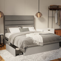 Corlune Fabric Drawer Bed Frame (Water Repellent & Pet friendly) by Somnuz KH