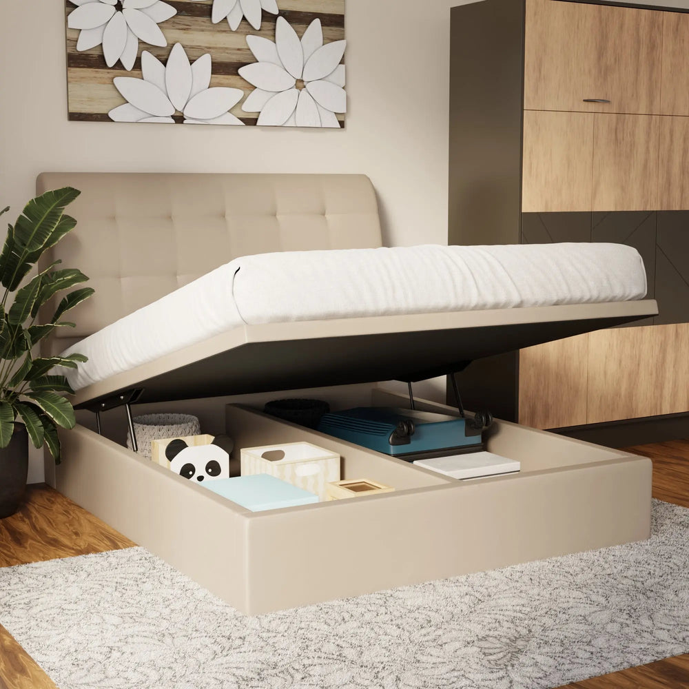 Haldor Faux Leather Storage Bed Frame (Pet Friendly) by Somnuz KH