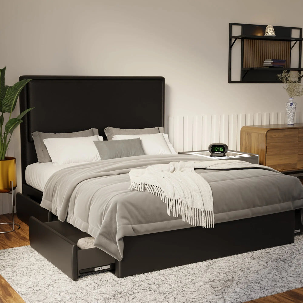 Shiro Faux Leather Drawer Bed Frame (Pet Friendly) by Somnuz KH