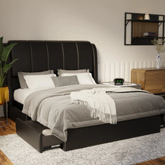 Brinley Faux Leather Drawer Bed Frame (Pet Friendly) by Somnuz KH