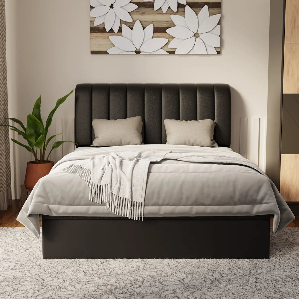 Kuro Faux Leather Storage Bed Frame (Pet Friendly) by Somnuz KH
