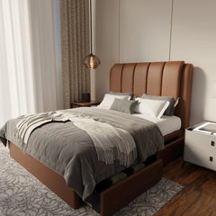 Asteron Faux Leather Drawer Bed Frame (Pet Friendly) by Somnuz KH