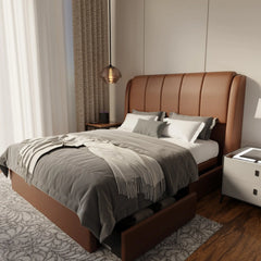 Brinley Faux Leather Drawer Bed Frame (Pet Friendly) by Somnuz KH