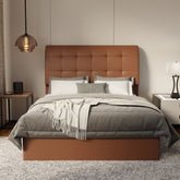 Haldor Faux Leather Drawer Bed Frame (Pet Friendly)