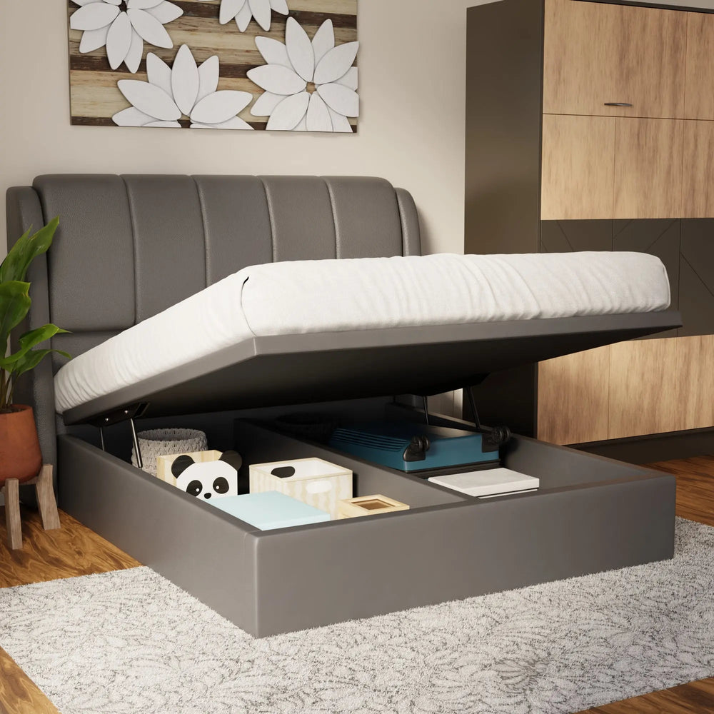 Brinley Faux Leather Storage Bed Frame (Pet Friendly) by Somnuz KH