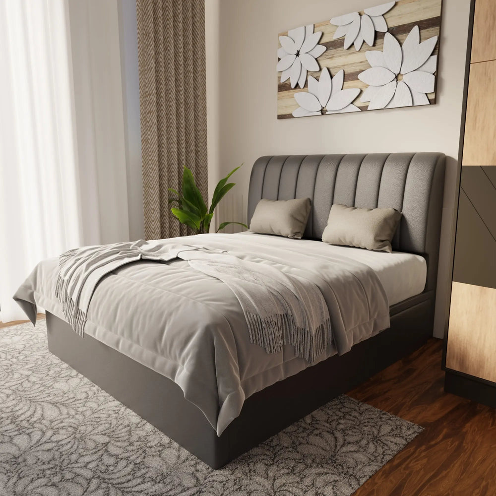 Kuro Faux Leather Storage Bed Frame (Pet Friendly) by Somnuz KH