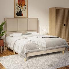 Velmira Faux Leather Bed Frame (Pet Friendly) by Somnuz KH