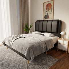 Asteron Faux Leather Bed Frame (Pet Friendly) by Somnuz KH