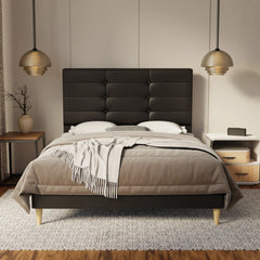 Kaelen Genuine Leather Bed Frame SSE