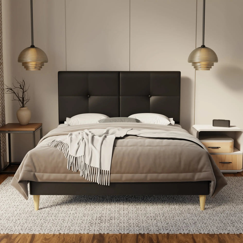 Rylan Genuine Leather Bed Frame SSE