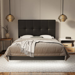 Marlowe Genuine Leather Floating Bed Frame (With LED) By Somnuz SSE