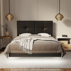Rylan Genuine Leather Floating Bed Frame (With LED) SSE