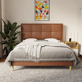 Solvane Faux Leather Bed Frame (Pet Friendly) by Somnuz
