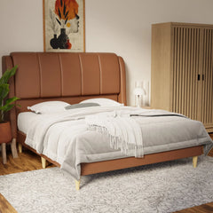 Brinley Faux Leather Bed Frame (Pet Friendly) by Somnuz KH