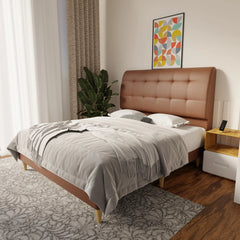 Haldor Faux Leather Bed Frame (Pet Friendly) by Somnuz KH