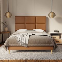 Caspian Genuine Leather Bed Frame By Somnuz SSE