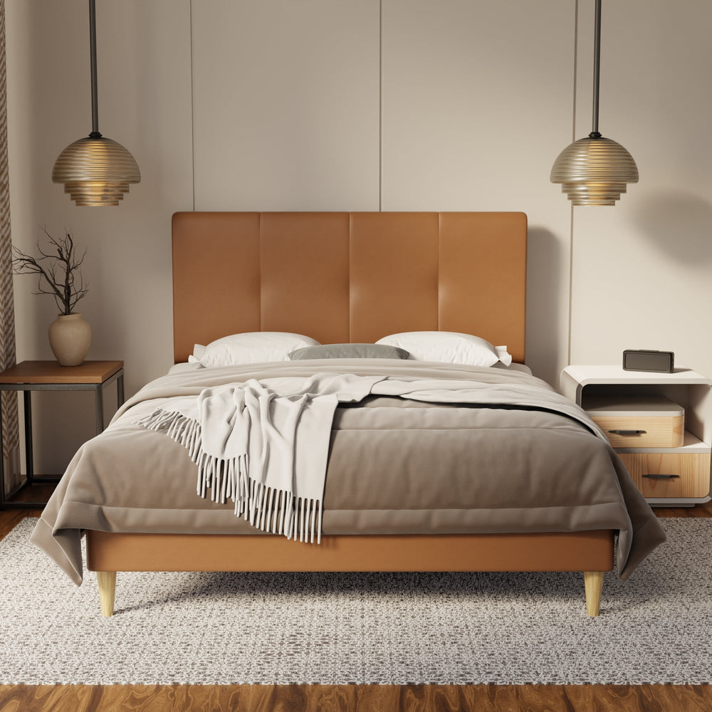 Lyra Genuine Leather Bed Frame By Somnuz SSE