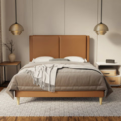 Vance Genuine Leather Bed Frame SSE