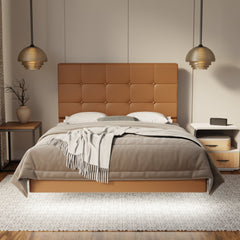 Theron Genuine Leather Floating Bed Frame (With LED) By Somnuz SSE