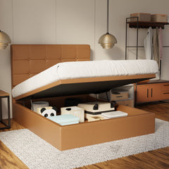 Theron Genuine Leather Storage Bed (Gas Lift) By Somnuz SSE