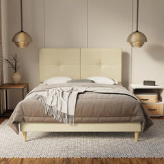 Rylan Genuine Leather Bed Frame By Somnuz SSE