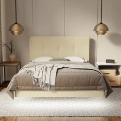 Lyra Genuine Leather Floating Bed Frame (With LED) SSE