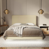 Kira Genuine Leather Floating Bed Frame (With LED) SSE