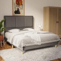 Velmira Faux Leather Bed Frame (Pet Friendly) by Somnuz KH