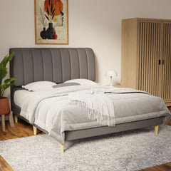 Kuro Faux Leather Bed Frame (Pet Friendly) by Somnuz KH