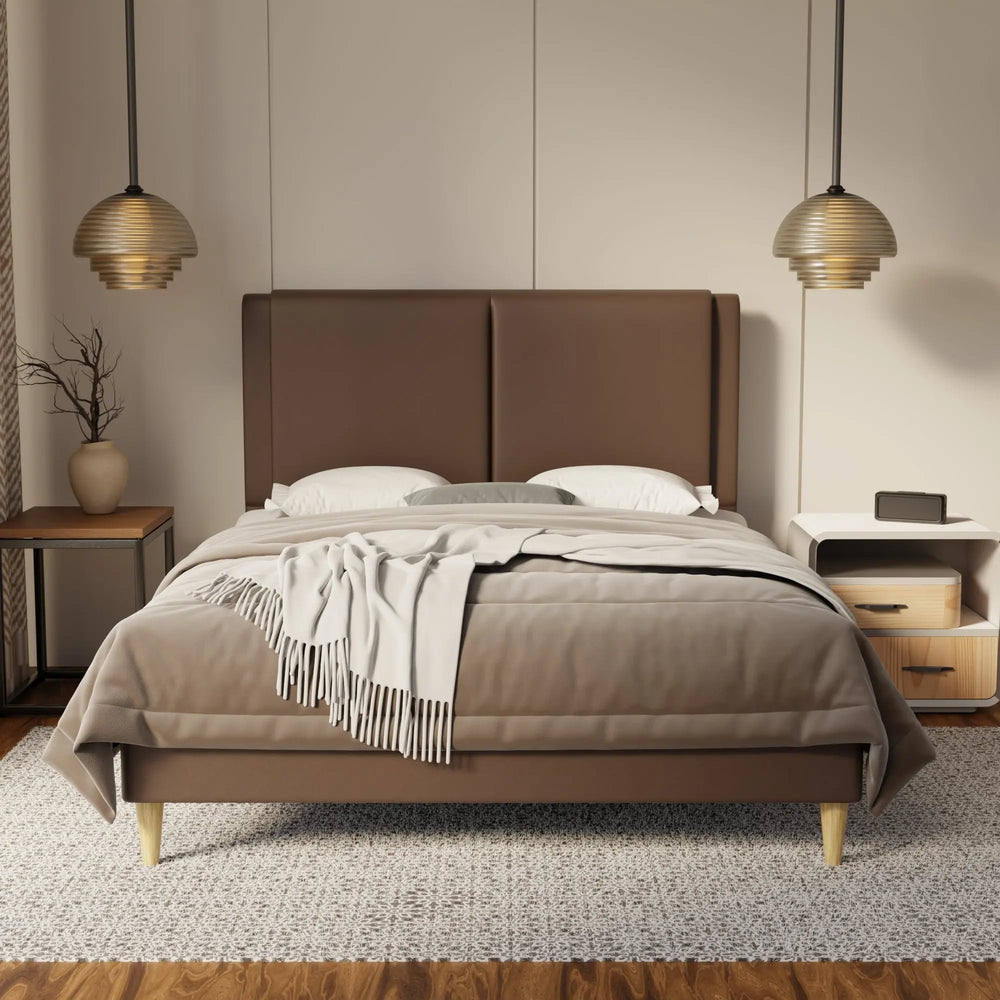 Vance Genuine Leather Bed Frame SSE