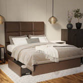 Caspian Genuine Leather Drawer Bed By Somnuz SSE