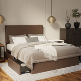 Kira Genuine Leather Drawer Bed By Somnuz SSE