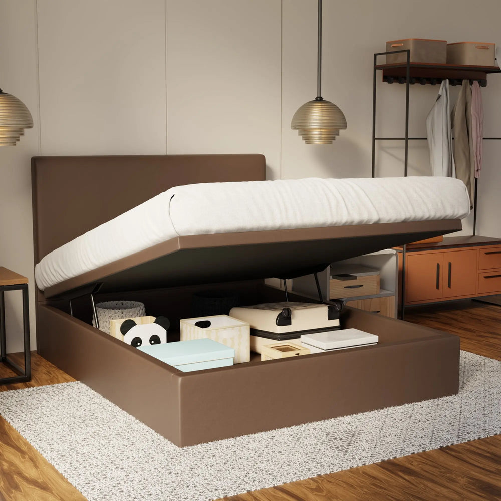 Kira Genuine Leather Storage Bed (Gas Lift) SSE