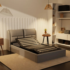Somnuz® Restro Adjustable Genuine Leather Bed + Somnuz® Aire Mattress Somnuz