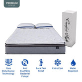 Somnuz™ Comfort Night 12 Inch Water Repellent Teflon Fabric Latex Individual Pocketed Spring Mattress - Somnuz Mattress