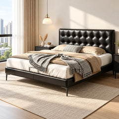 Wexlin Genuine Leather Bed Frame