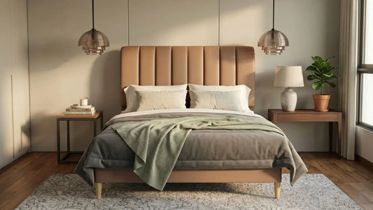 Breathable bedding on an upholstered bed frame for Singapore’s warm and humid climate