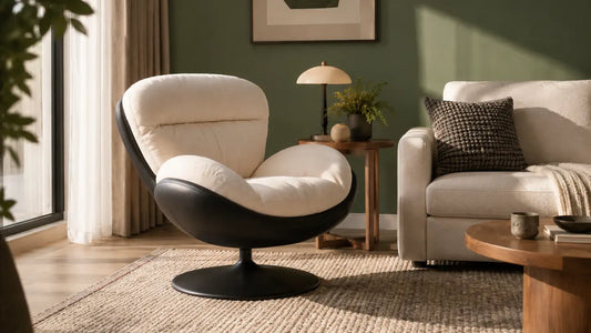 Armchair chosen to complement a sofa in a Singapore living room
