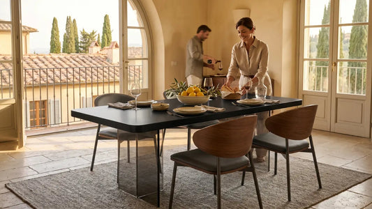 Dining table in a Singapore home chosen for frequent hosting and family gatherings