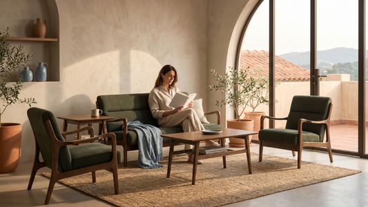Curated living room furniture in a Singapore home compared with mass-market furniture options