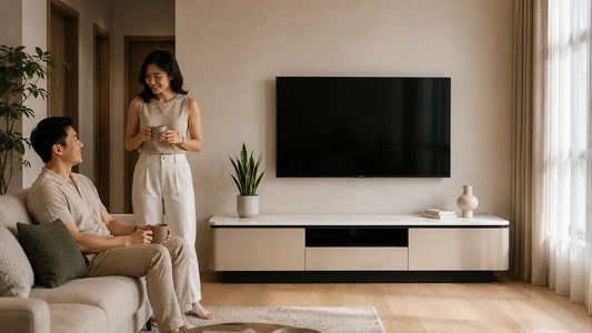 Console table in a Singapore hallway chosen for proportion, storage, and daily use