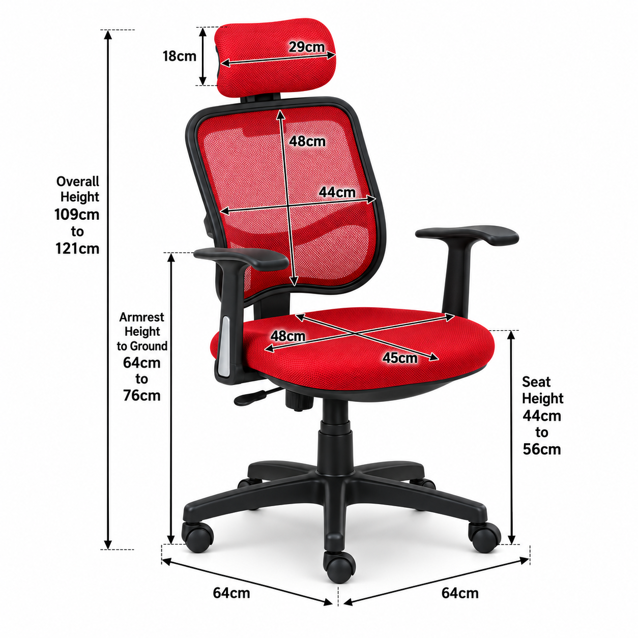 Yvoria High Back Mesh Office Chair