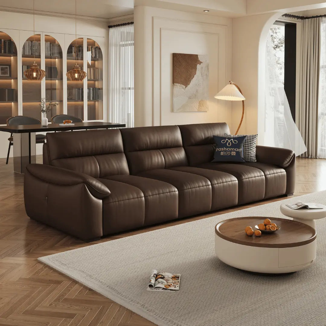 Ginny Leather Electric Sofa Bed - Esteller