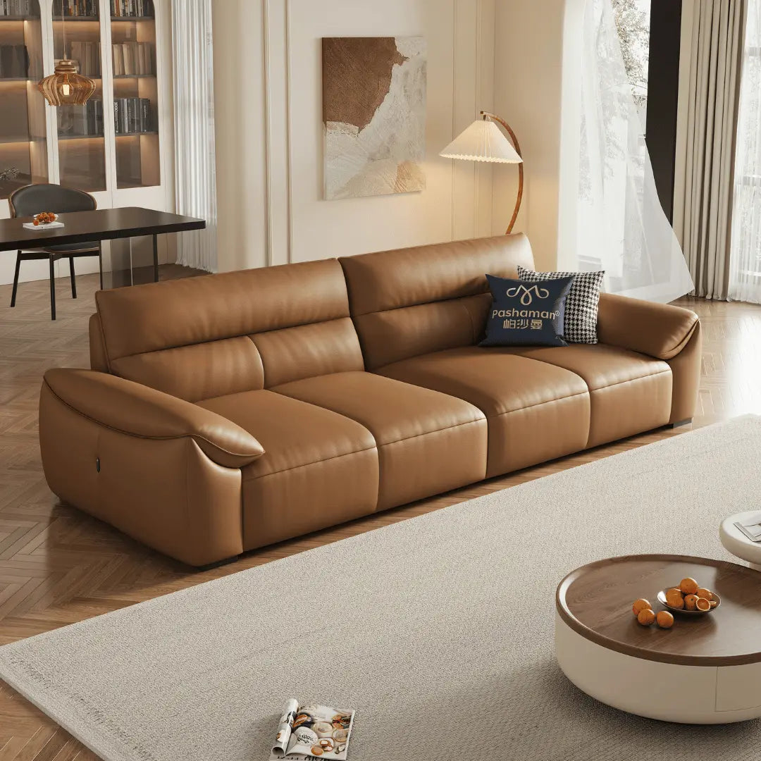 Ginny Leather Electric Sofa Bed - Esteller